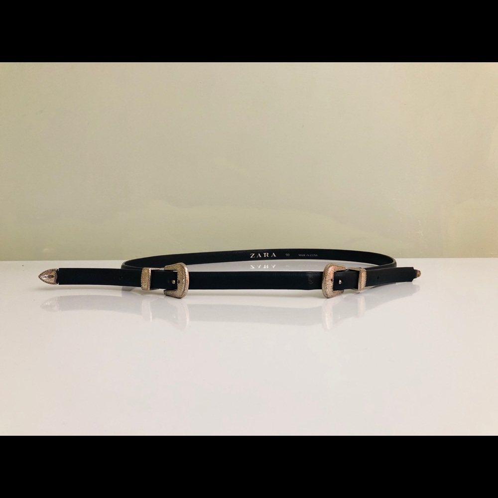 Zara Suede Top and Zara Double Buckle Belt!